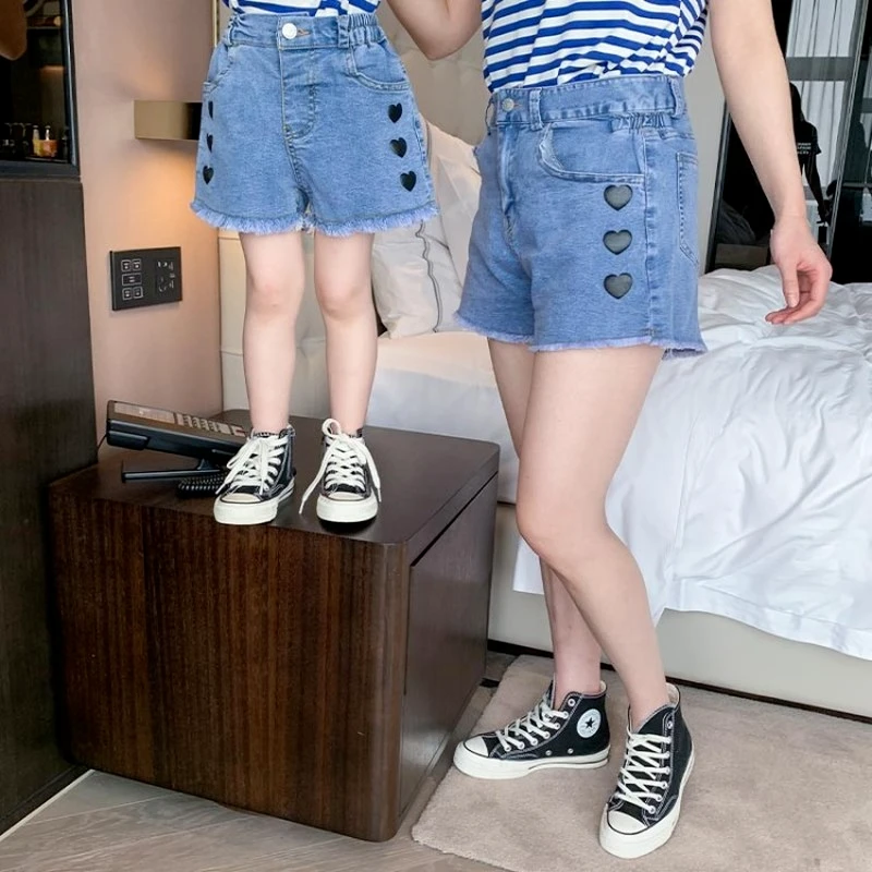 Pantalones cortos elásticos para el día de la madre, pantalón corto para bebé, mamá, familia, trajes a juego, ropa de bebé suelta, ropa de de 2021|Trajes iguales de familia| -