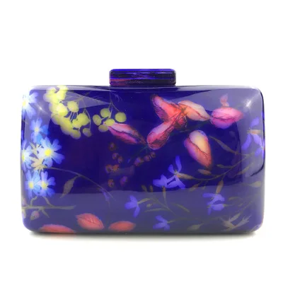 as picture Красочные овальной формы красивый цветок bolsa feminin фирменный дизайн женская сумка на плечо акриловый кошелек коробка клатчи сумки для женщин - Цвет: as picture