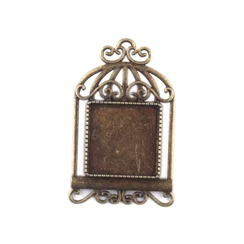 

Wholesae Brooch Base Fitting 20*20mm Square Cabochon Antiqued Bronze Tone Vintage Pin Brooch Tray Jewelry Finding 10pcs/lot