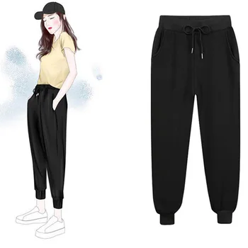 

Autumn Women Harem Pants Sweatpants Plus Size Large Pocket Loose Big Sizes Trousers Female Joggers