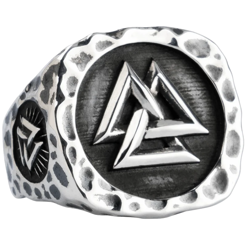 Viking Valknut, серебряные кольца для мужчин, Ретро стиль, панк, Стерлинговое Серебро, Открытое кольцо, модные ювелирные изделия, хип-хоп, уличная культура, mygrillz