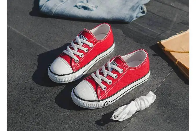 Children tennis kids shoes 2019 solid breathable canvas girls  boys shoes kids sneakers high quality athletic shoes tmallfs (6)