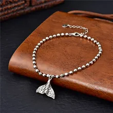 Европейские и американские модели стерлингового серебра пробы S925 Ретро тайский серебряный кулон в виде хвоста Кита модный бутик дамы PRATA925 бюстгальтер