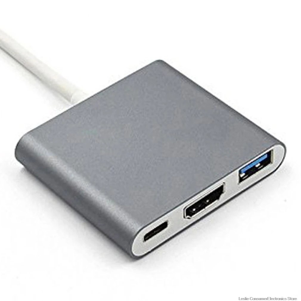 Mosible USB C концентратор к HDMI адаптер для Macbook Pro/Air Thunderbolt 3 концентратор USB Type C к HDMI 4K USB 3,0 порт USB-C питания
