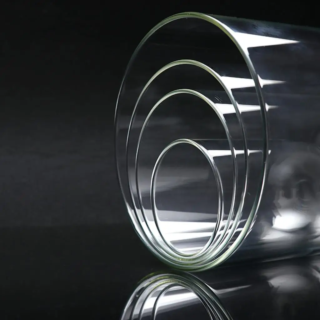 Clear Glass Display Dome Cover Cloche Bell Jar Succulent Terrariums with Wood Cork for Home Office Table Decor DIY