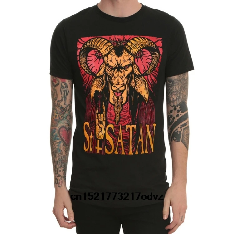 Men T Shirt Fashion Arch Enemy Satan Punk Rock Summer Dress Printed Tops T-shirt Men T Shirt Print Cotton Short Sleeve T-Shirt