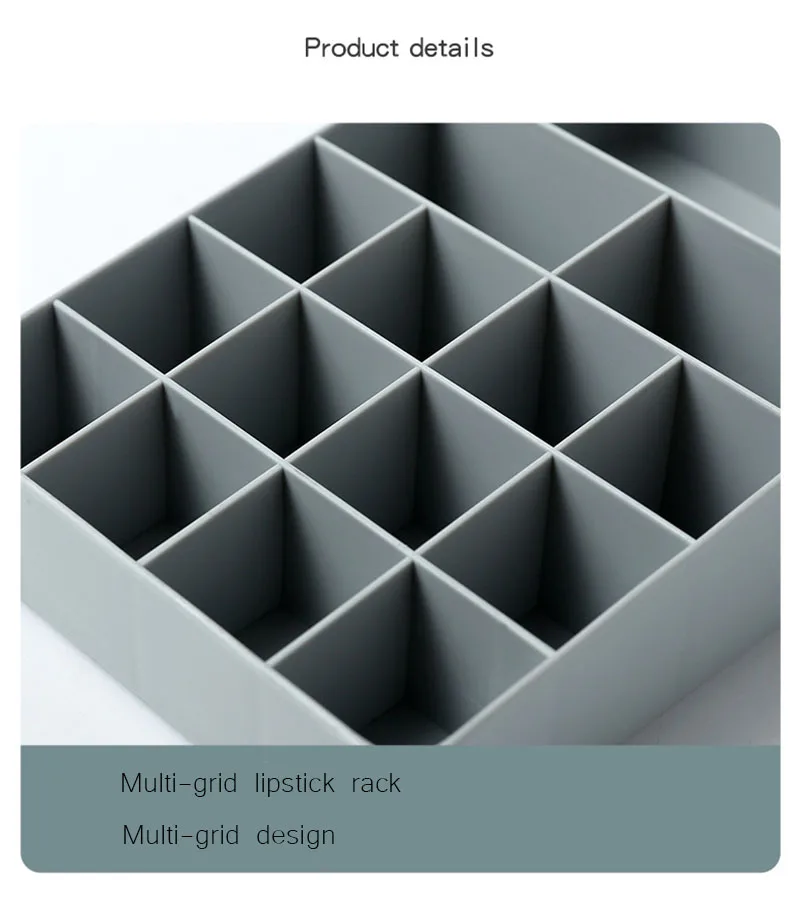 YiCleaner Plastic Makeup Storage Box Cosmetic Organizer Desktop Storage Box Lipstick Nail-polish Brush Holder Make Up Case