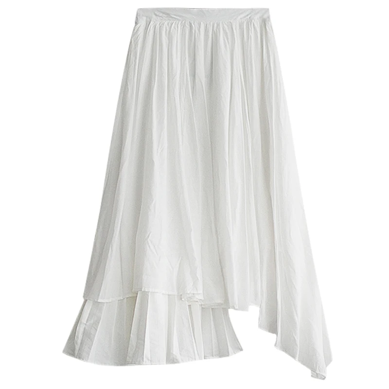 white skirt GCC3017 XITAO черное необычное платье Модное Новое повседневное Элегантное маленькое Свободное платье с длинным рукавом и одной грудью зимнее свободное платье GCC3017 - Цвет: white skirt GCC3017
