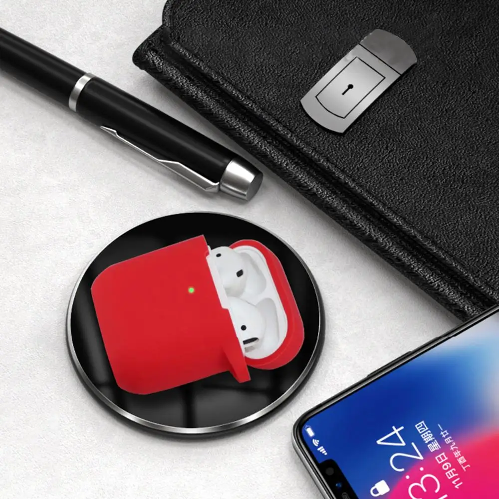 

Ehomebuy2019Fashion Airpods2 Silicone Anti-drop Storage Box Set Earphone Case Solid Color Wireless Bluetooth Earphone Case Cover