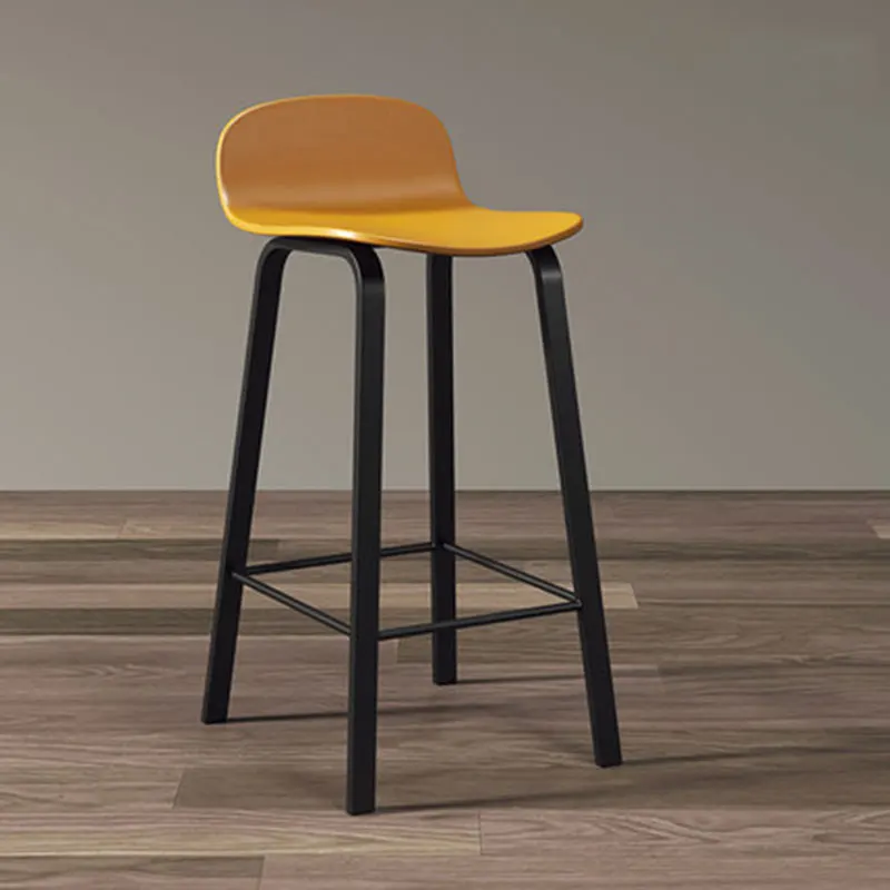 Black and Yellow 75 Нордический барный стул стойка для ресторана с высокими табуретами для отдыха спинка два сидя высокие разные цвета - Цвет: Black and Yellow 75