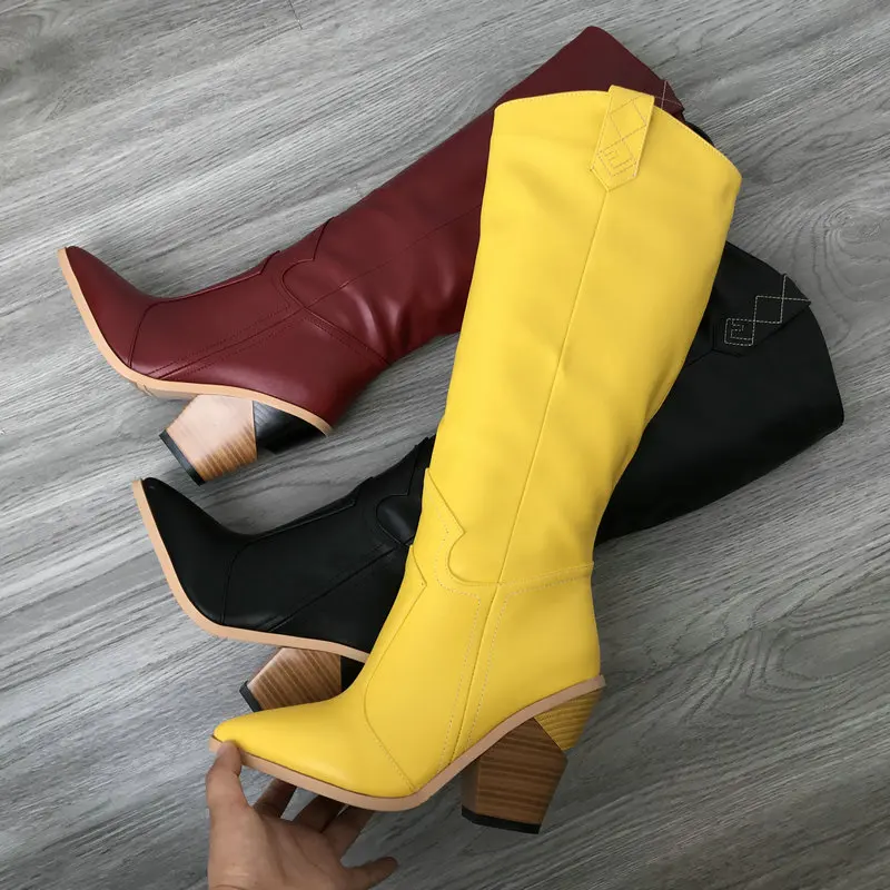 black and yellow cowboy boots