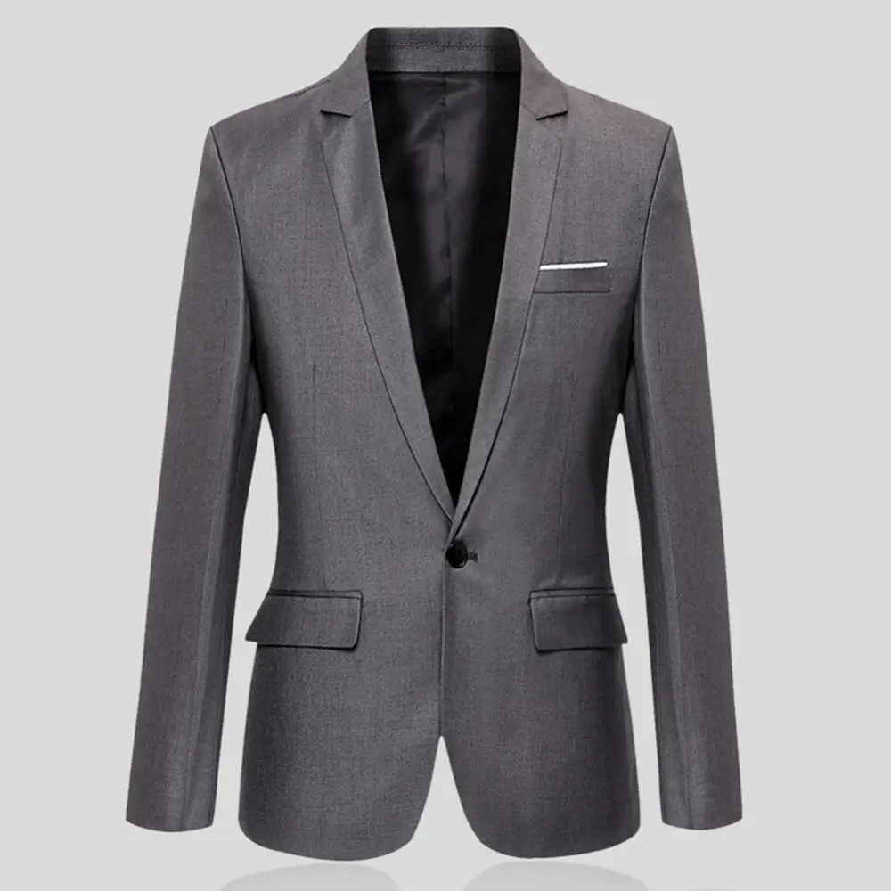2021Men Casual Blazers Autumn Spring Solid Color Long Sleeve Lapel Slim Blazers Jacket Outwear пиджак мужской ropa de hombre