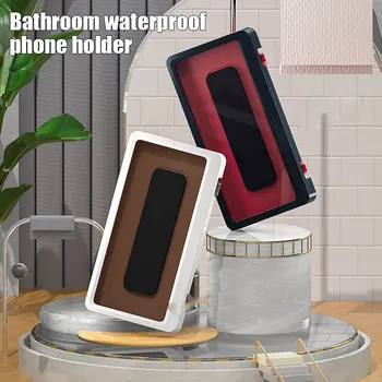 

Bathroom Amusement Superb Gadget Bathroom Waterproof Mobile Phone Holder Wall Storage Box HFing