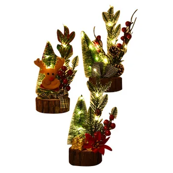 

Mini Christmas Tree Xmas Artificial Tabletop Decorations Festival Miniature Tree Home Room Desktop Ornaments Children Gifts#40
