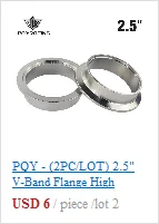 PQY- 2" STAINLESS STEEL 304 TURBO/INTERCOOLER/DOWNPIPE/DOWN PIPE/HOSE V-Band CLAMP PQY-VCN2