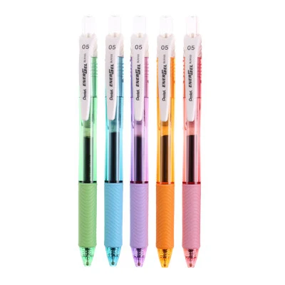 Kawaii Японии канцелярские Pentel BLN-105, быстро сохнут, убирающийся гелевая ручка 0,5 мм черный студенческий экзамен офиса письменные нажмите ручка - Цвет: 5pcs