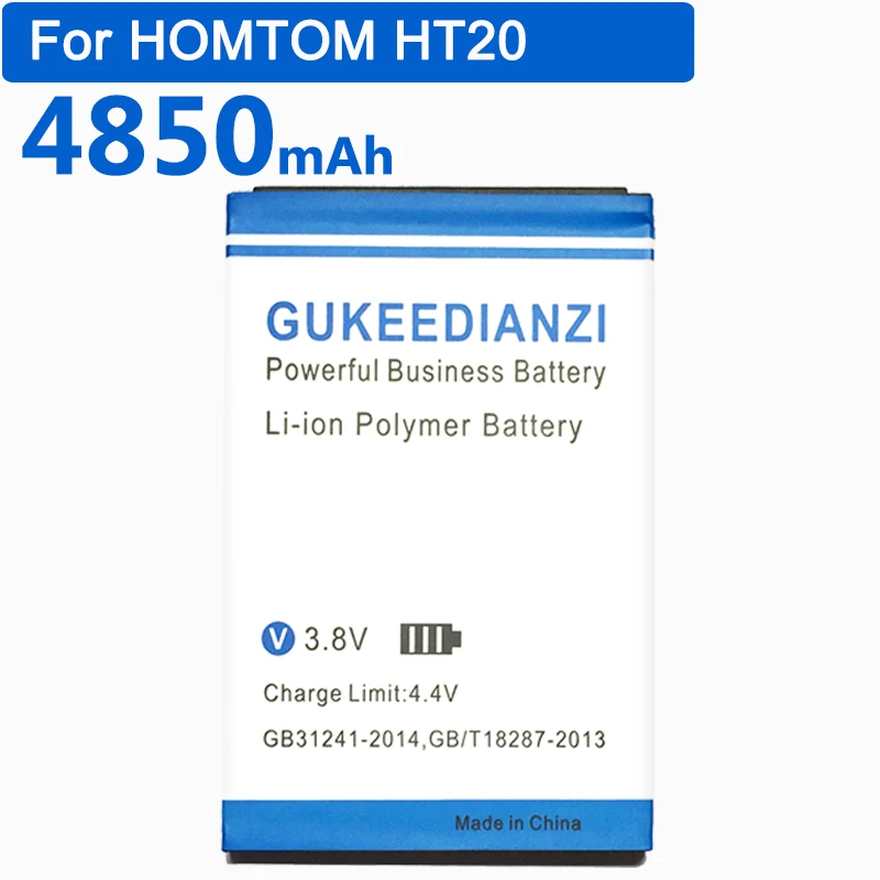 GUKEEDIANZI HT20 мобильный телефон литий-ионный полимерный сменный аккумулятор 4850 мАч Высокая емкость Безопасный и стабильный для HOMTOM HT20