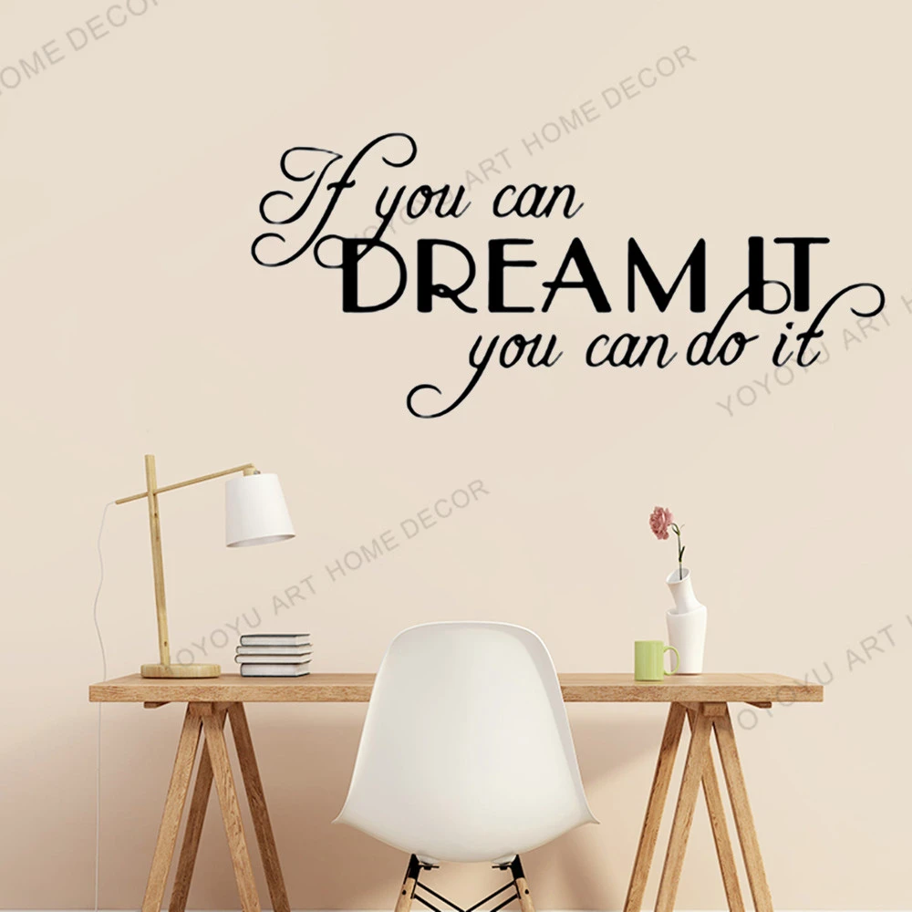 Eger Ruya It Ilham Ifade Duvar Kagidi Duvar Resimleri Cikartmasi Genc Odasi Ev Dekor Vinil Duvar Sticker Cikartmasi Cikarilabilir Rb698 Duvar Cikartmalari Aliexpress