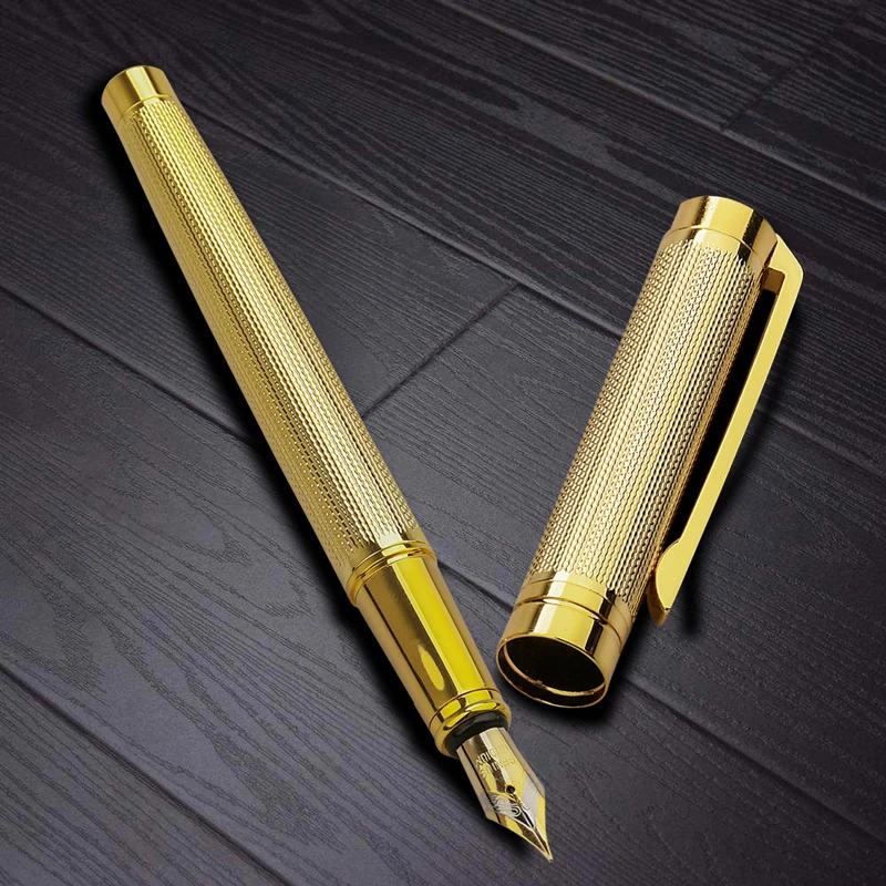 

Luxury Metal Fountain Pens Black Ink Pen Gold Nibs 0.7mm Fountain Pen Writing Tools Stationery Office Supplies Business GIft