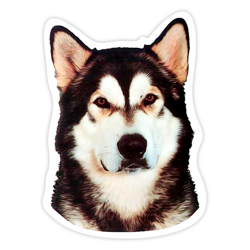 

A0197# 13 cm/17 cm Self-adhesive Alaska Malamute Decal Car Sticker Waterproof Auto Decors on Bumper Rear Window Laptop