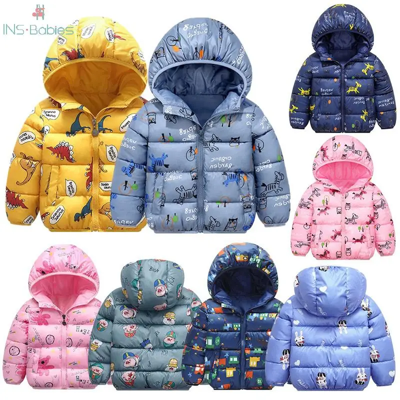 Roupas da Menina das Crianças Jaqueta com Capuz dos Desenhos Jaqueta para Meninas Jaquetas de Inverno para Meninos da Criança Bebê Animados Rosa Moda Cabolsa 2020 2y-6y