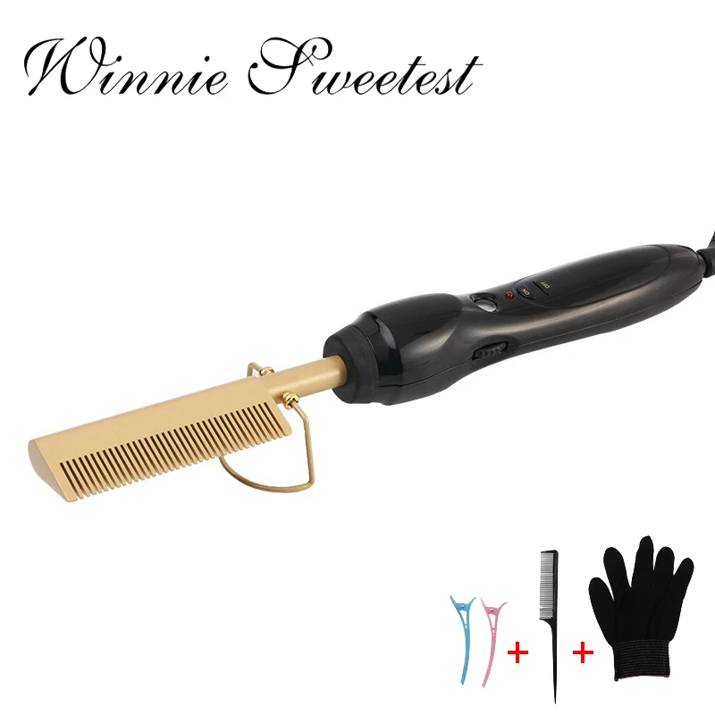 2019 Электрический экологически чистый титановый сплав для завивки волос гребень