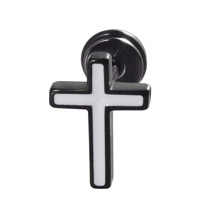 Stainless Steel Punk Ear Studs Tragus Cartilage Piercing Lobe Earring Zircon Man Women Stud Helix Cartilage Piercing Jewelry
