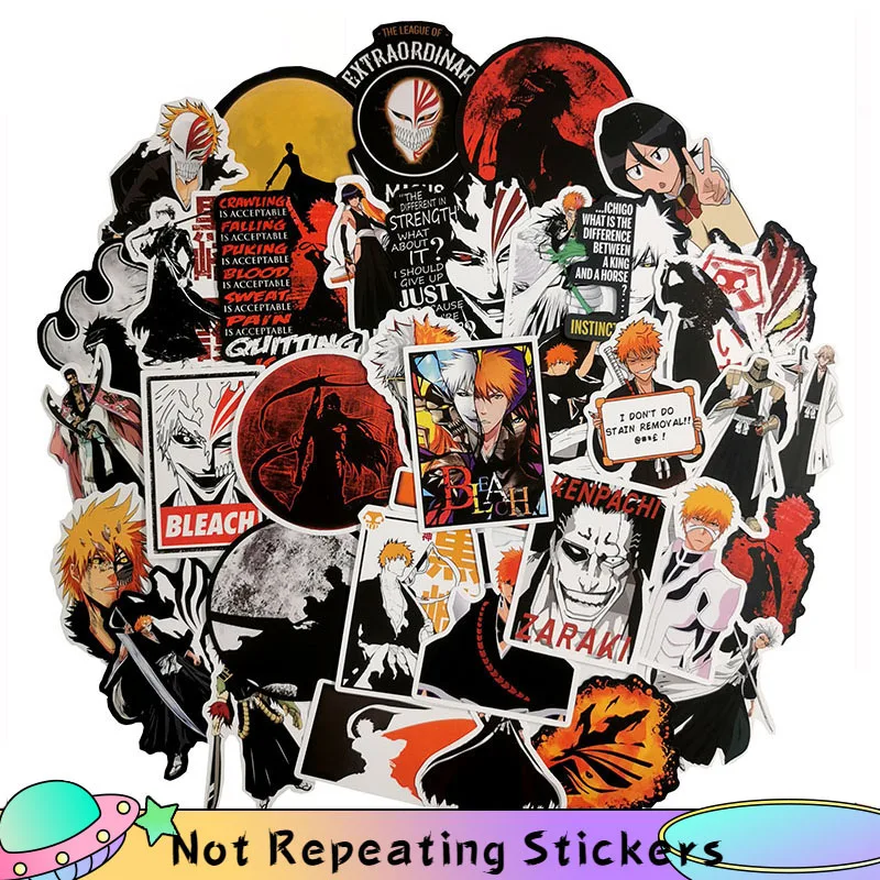 10/50pcs/lot Bleach Stickers Japanese Anime Stickers For Laptop  Refrigerator Luggage Motorcycle Phone Skateboard Kids Toys - Sticker -  AliExpress