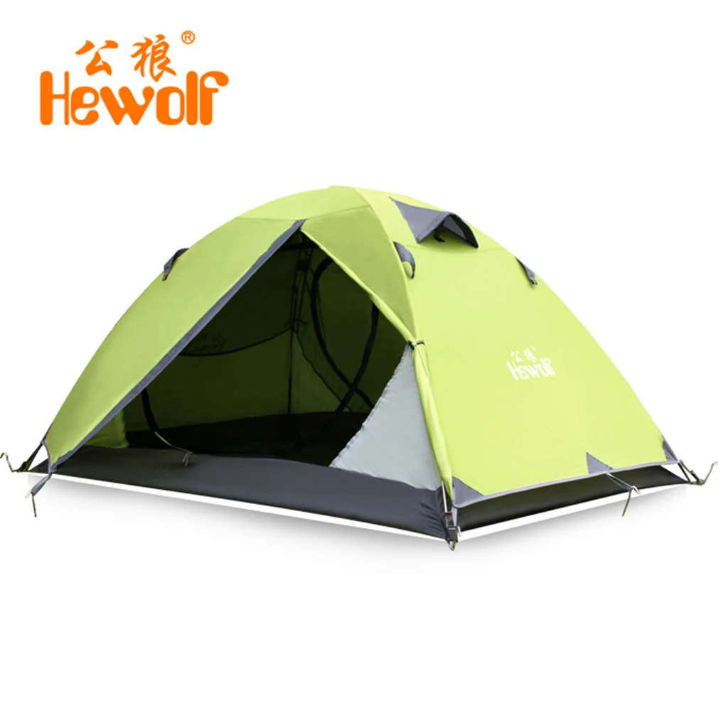 

Hewolf 2 Person Tents Camping Tents Double Layer Waterproof Windproof Outdoor Tent For Hiking Fishing Hunting Beach Picnic Party