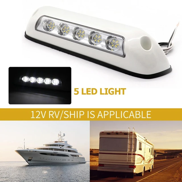 12V LED Blanc Éclairage Voiture Extérieur Lampe CampingCar Caravane Bateau  800lm