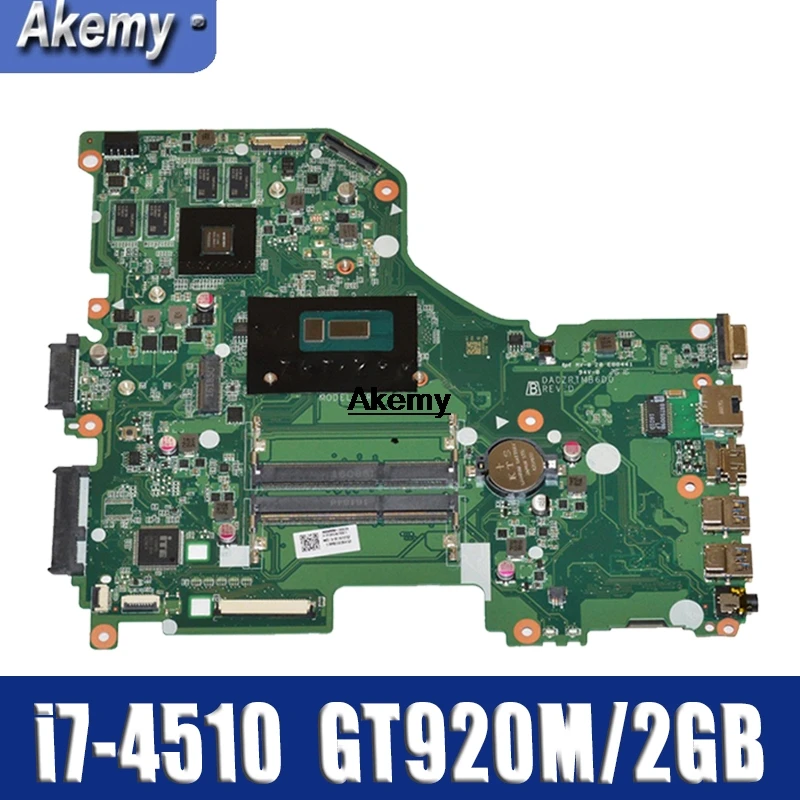 DA0ZRTMB6D0 материнская плата для ноутбука For Acer E5-573 E5-573G ноутбук Процессор i7 4510U GT920M 2G
