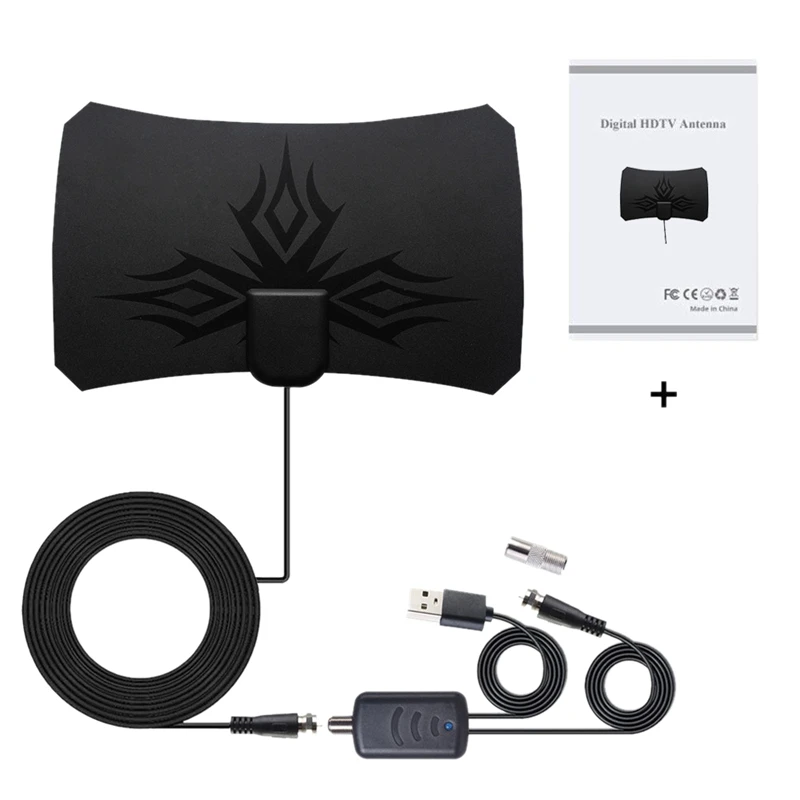 FULL-4K Digital HDTV Aerial Indoor Amplified Antenna 980 Miles Range with 1080P DVB-T2 Freeview TV