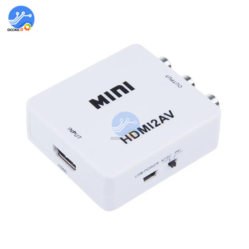 HDMI в AV/RCA CVBS адаптер конвертер 1080P HDTV видео HDMI кабель Поддержка NTSC SECAM PAL выход HDMI
