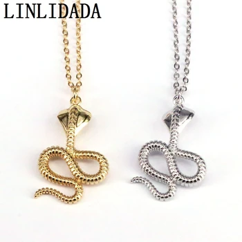 

5Pcs Gold Silver Color Snake Pendant Necklace For Men Women Fashion Femme 2020 Fashion Boho Jewelry