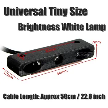 

New Car Motorcycle Number Plate Tail Light 12V 3 Micro LED Tiny Light White