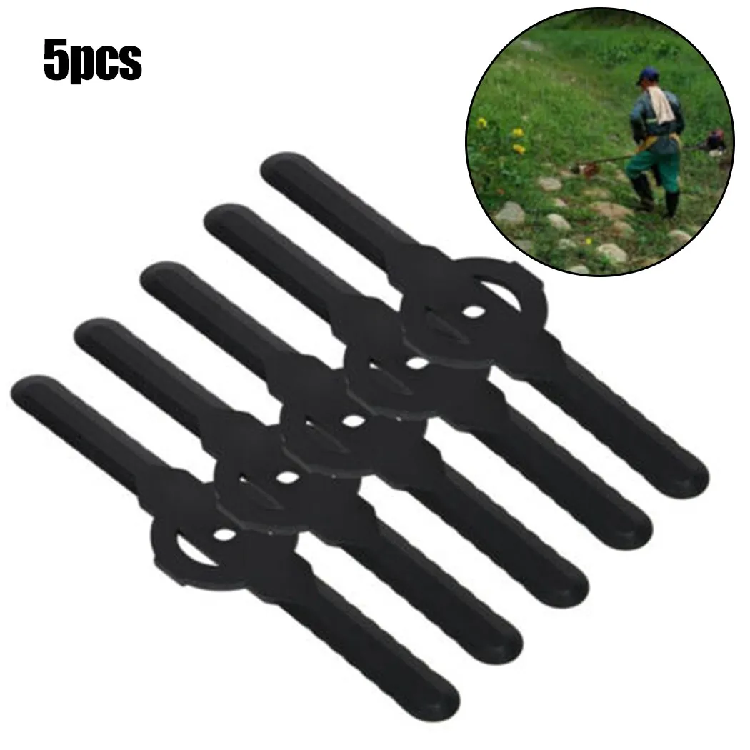 138mm 5pcs Plastic Trimmer Blades Set Cutter Replace For Cordless Grass