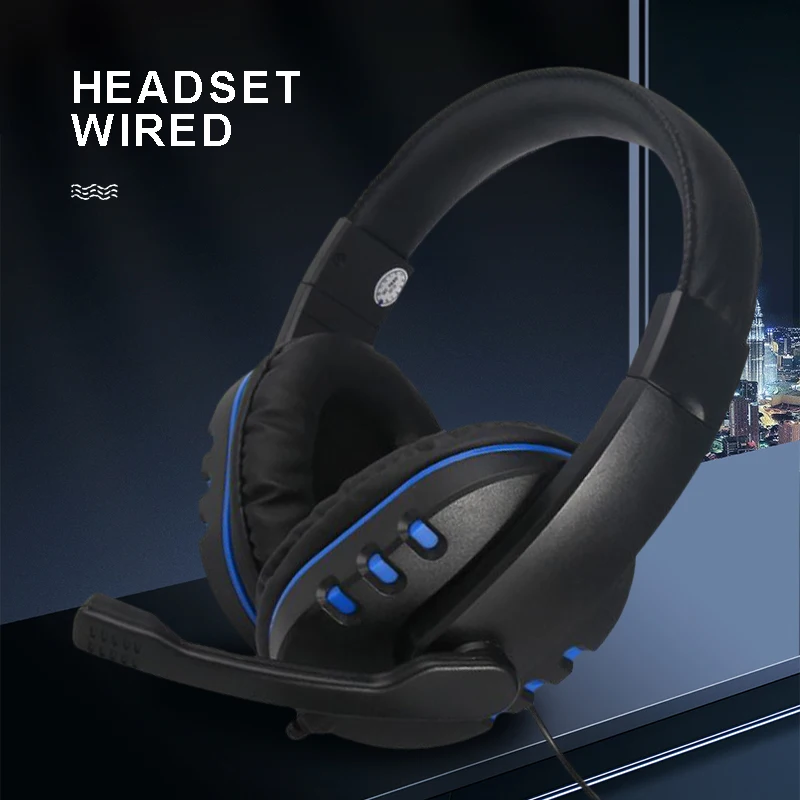 Pohiks 1pc 3 5mm Wired Gaming Headset Adjustable Volume Bass Stereo Surround Headphone For PS4 XBOXONE Switch