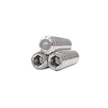 

SUS 304 stainless steel hex set screws M6 length 4-50mm 10PCS stainless steel Hexagon Socket Set Screws With Flat Point