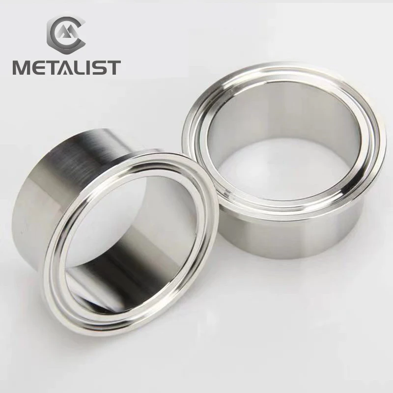 METALIST High Quality 4" 102MM OD SS304 Stainless Steel Sanitary Pipe Weld Ferrule Tri clamp Type