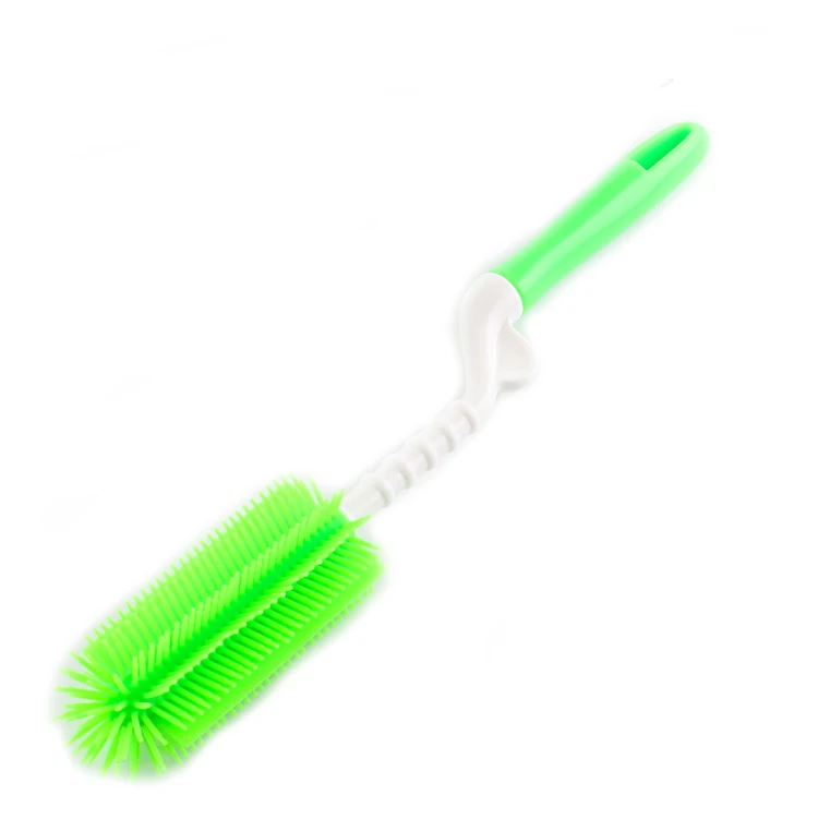 Kitchen Silicone Non-Slip Dish Long Handle Rotate Bottle brush cleaning brush Eco-friendly Cup Brush tools