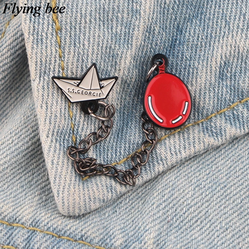 Flyingbee Стивен Кинг это булавки брошь металлический значок для рюкзака одежда рубашка воротник Эмаль Булавка для поклонников Подарки для женщин мужчин X0583