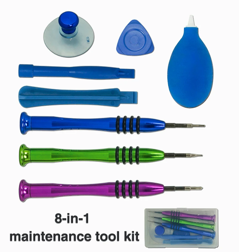 

8 in 1 Opening Kit Screwdriver Set 8Pcs Repair Tool Metal Pry Bar Mobile Phone Disassemble Tools with box