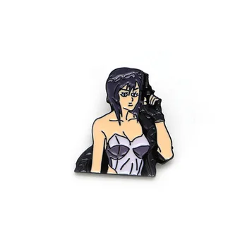 

Anime Ghost In The Shell Kusanagi Motoko Cosplay Prop Accessories Gift Favors Badge Brooches Lapel Pin Jewelry Backpack Souvenir