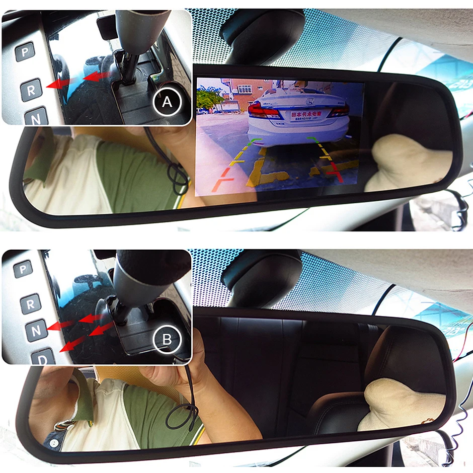 Car Rear View Camera Monitor Display 5 inch for 170 Angle Vehicle Rear View Camera HD TFT LCD Parking System Screen for 170 Angle Vehicle