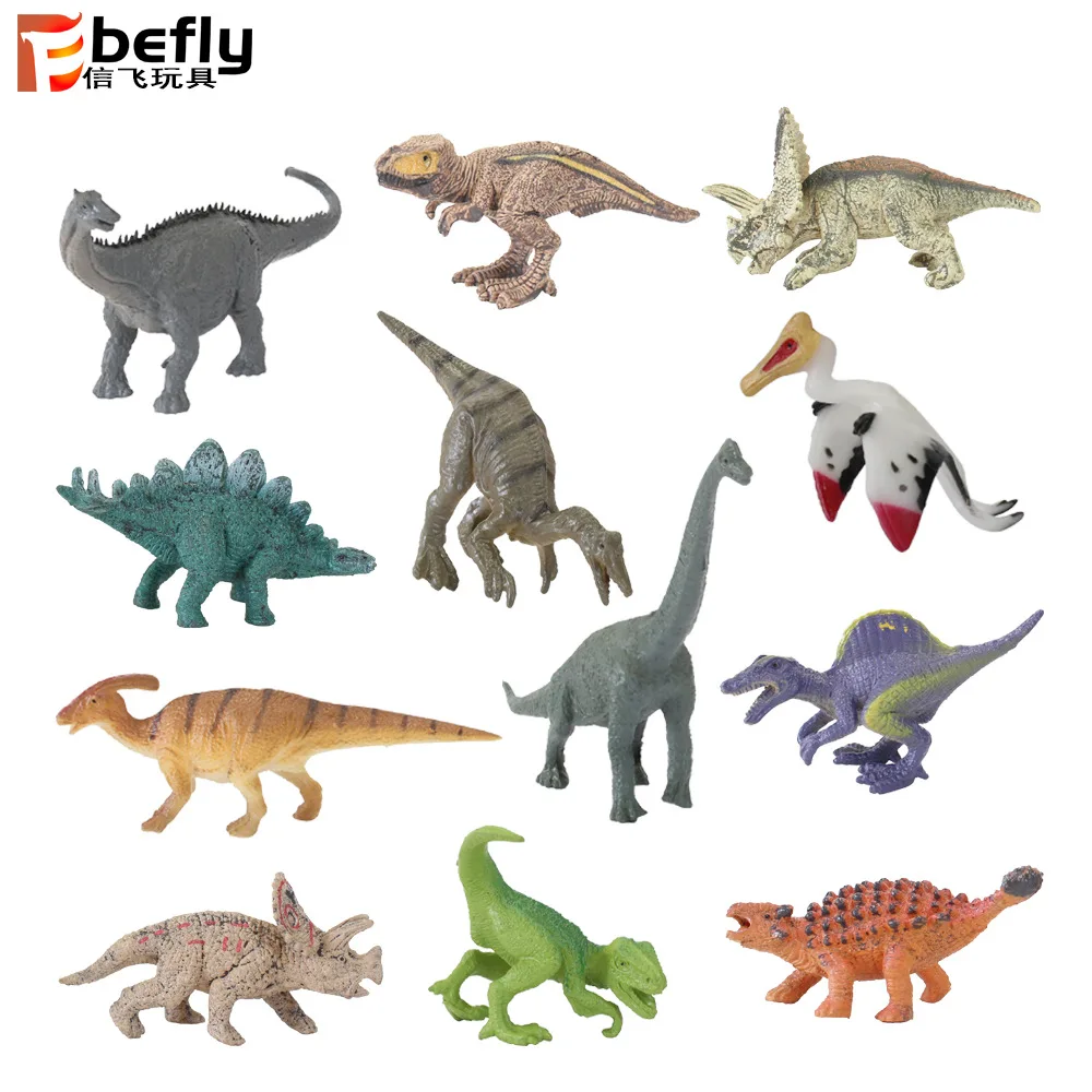 

7.5 Cm 12-Mini Dinosaur Toy Solid PVC Animal Model Setting Children Static Imitation Dinosaurs