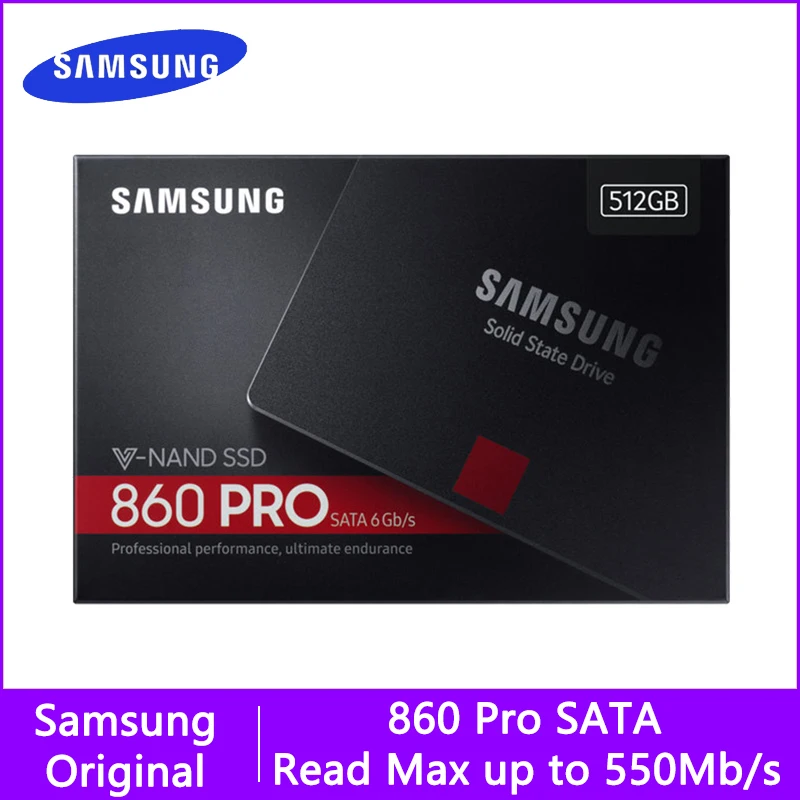 Внутренний твердотельный накопитель SAMSUNG SSD 860 PRO 256 ГБ 512 жесткий диск HD SATA 3 2 5 HDD