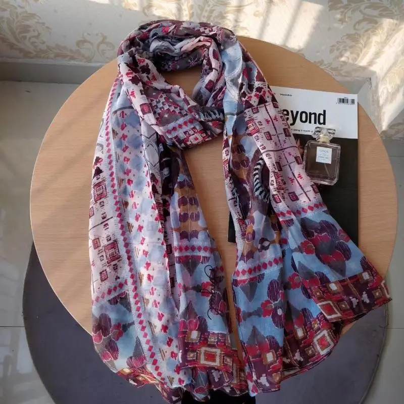 Испанский модный весенний и осенний шарф, подарок на день рождения шаль(1 - Цвет: 50