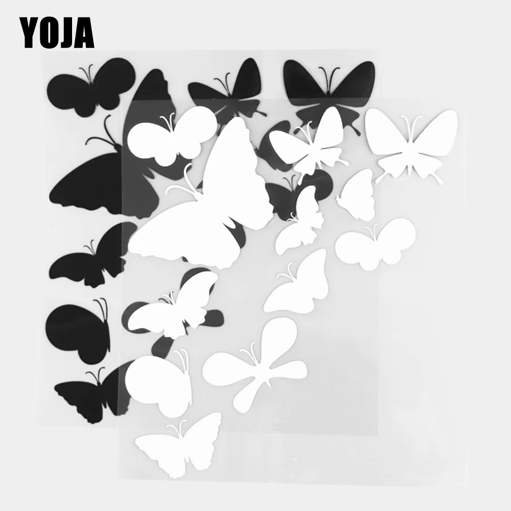 YOJA 18 2 × 20 6 см великолепные виниловые бабочки с мультяшными животными цвет