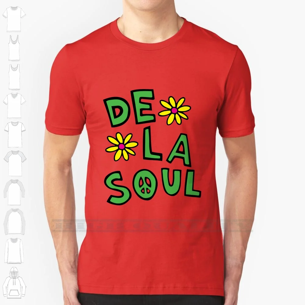 

Оригинальная футболка с принтом De La Soul для мужчин и женщин, крутая хлопковая рубашка с индивидуальным дизайном, большие размеры 6xl