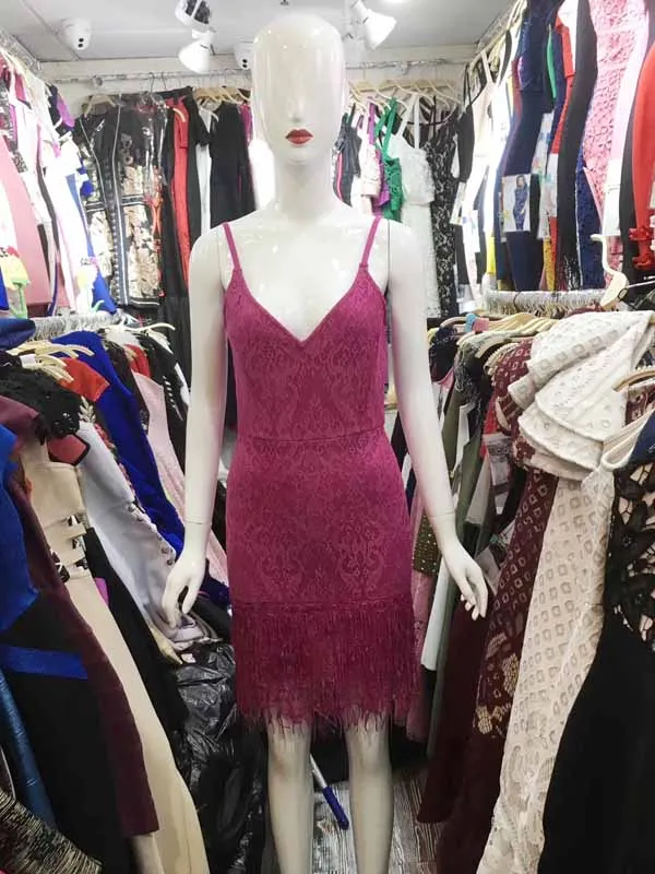 rose Red Новинка, женское платье, много цветов, глубокий v-образный вырез, открытая спина, с кисточками, сексуальные, знаменитые, Коктейльные, вечерние, бандажные платья - Цвет: rose Red